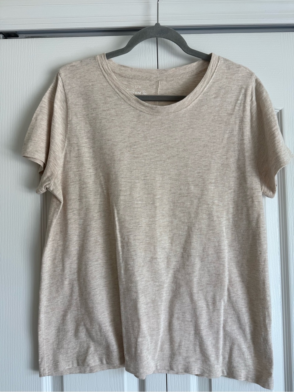 J. Crew Women's Short-Sleeve Crewneck Tee - Light Taupe